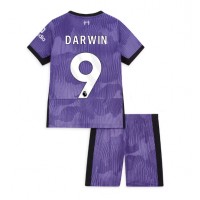 Liverpool Darwin Nunez #9 Tredjeställ Barn 2023-24 Korta ärmar (+ Korta byxor)
